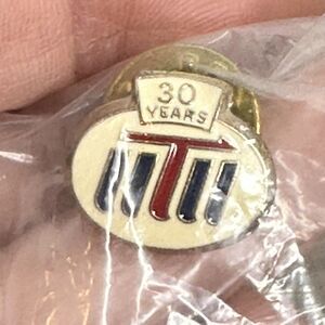 Vintage United‎ Transportation Union 30 Year Pin Lapel Hat Tie UTU Rail Bus Air